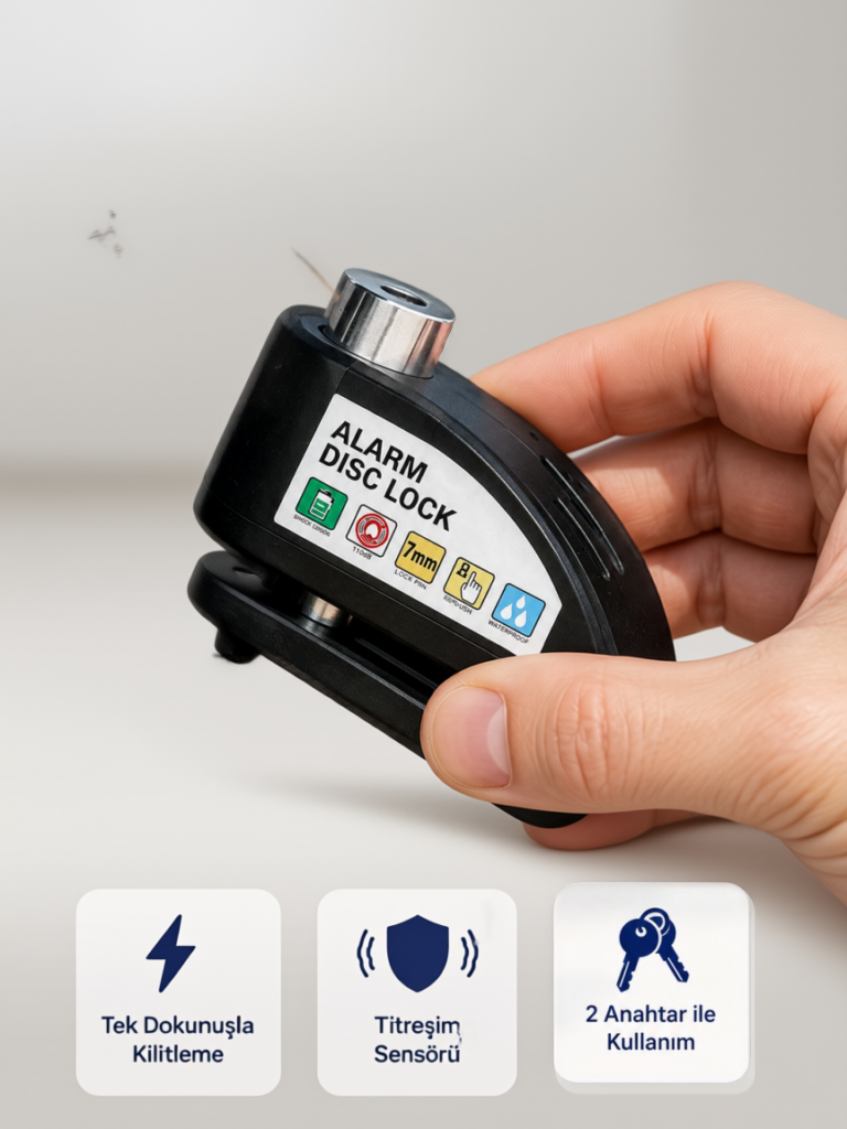 110 dB Alarm Disk Kilidi Motosiklet Scooter Bisiklet Güvenlik Yeni Nesil