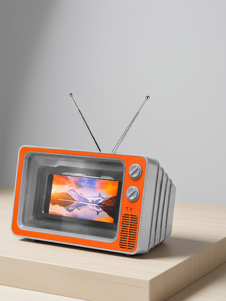 12 İnç Telefon Ekran Büyütücü Retro TV Tasarımlı HD Fresnel Lens Taşınabilir Mobil Ekran Büyütücü