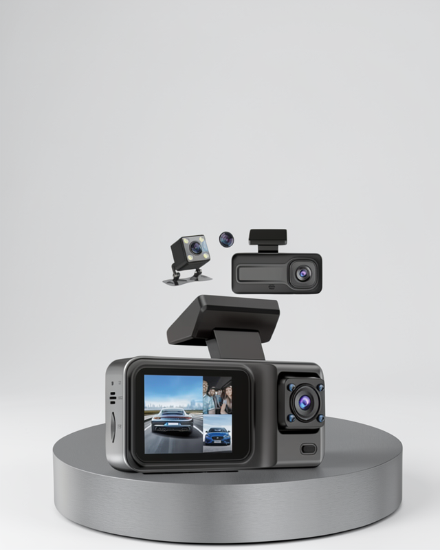 360° Kapsamlı Full HD Araç Güvenlik Sistemi Ön Arka ve İç Kamera DashCam