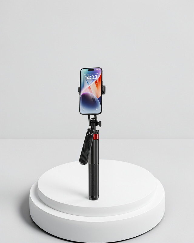 Vlog ve Video Çekimi için Taşınabilir Tripod ve Selfie Çubuğu