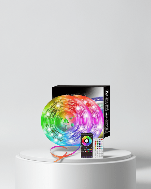10M Smart Şerit Led, Sese Duyarlı, IOS ve Android Kontrollü RGB Işık