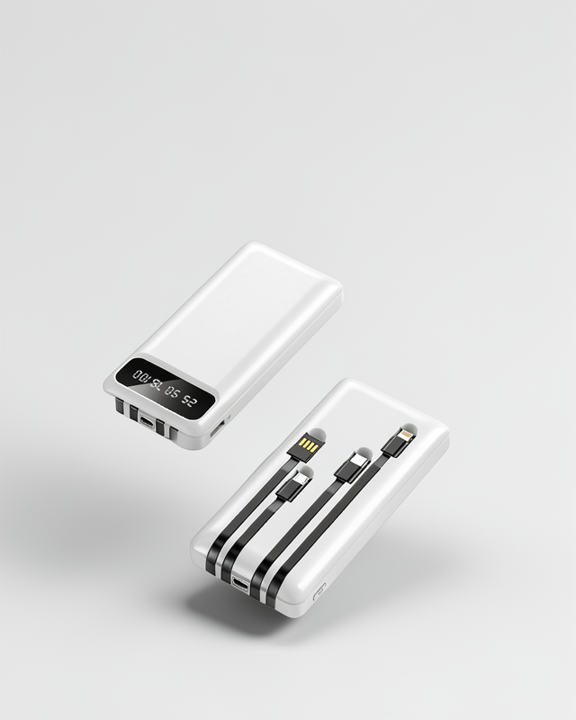 20.000mAh Hızlı Şarj Destekli Powerbank LCD USB Type-C Lightning