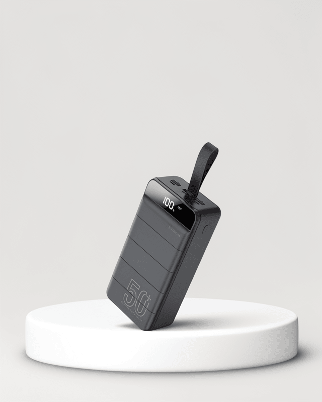 50.000 mAh Kapasiteye Sahip Powerbank – Çoklu Cihaz Şarjı, Type-C, Lightning ve Micro USB Uyumlu