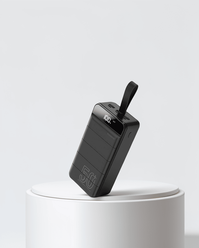 4 USB çıkışlı, LED dijital göstergeli, hızlı şarj destekli 50.000 mAh powerbank