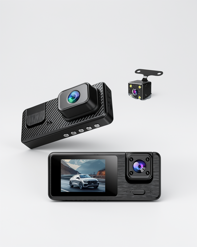 Q301 1080P 3 Kameralı Araç DVR Cihazı