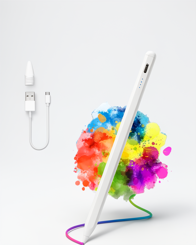 Universal Çizim Kalemi, Yedek Uçlu, iOS Android Windows Uyumlu Tablet Kalemi
