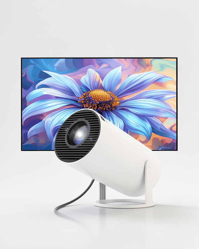 4K Destekli Full HD Projeksiyon Cihazı ve 130 İnç Geniş Ekran