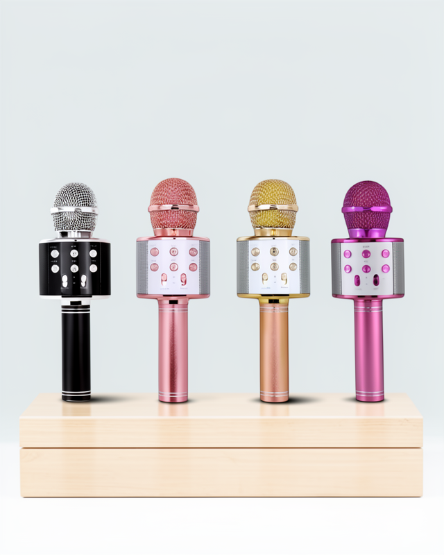 USB bellek destekli, şarjlı ve uzun pil ömrüne sahip profesyonel karaoke mikrofonu