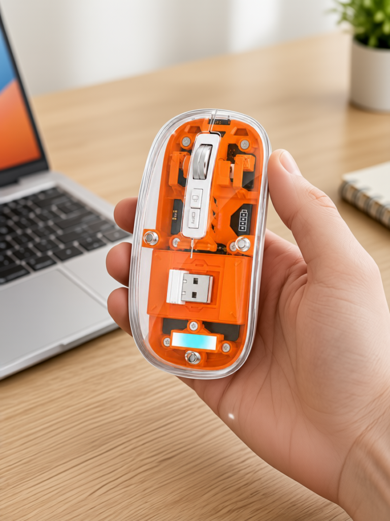 Hafif ve Taşınabilir Fare – 43 Gram, Otomatik Uyku Modlu Yeni Nesil
