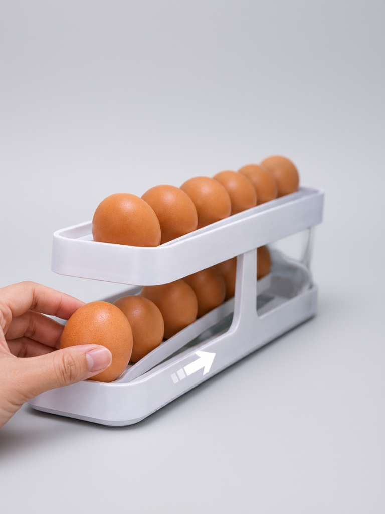 İki Katlı Yumurta Organizeri Buzdolabı Düzenleyici Pratik Saklama Rafı
