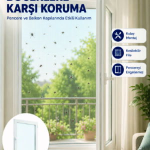 Pencere ve Balkon İçin Tek Kanatlı Kolay Takılan Sineklik