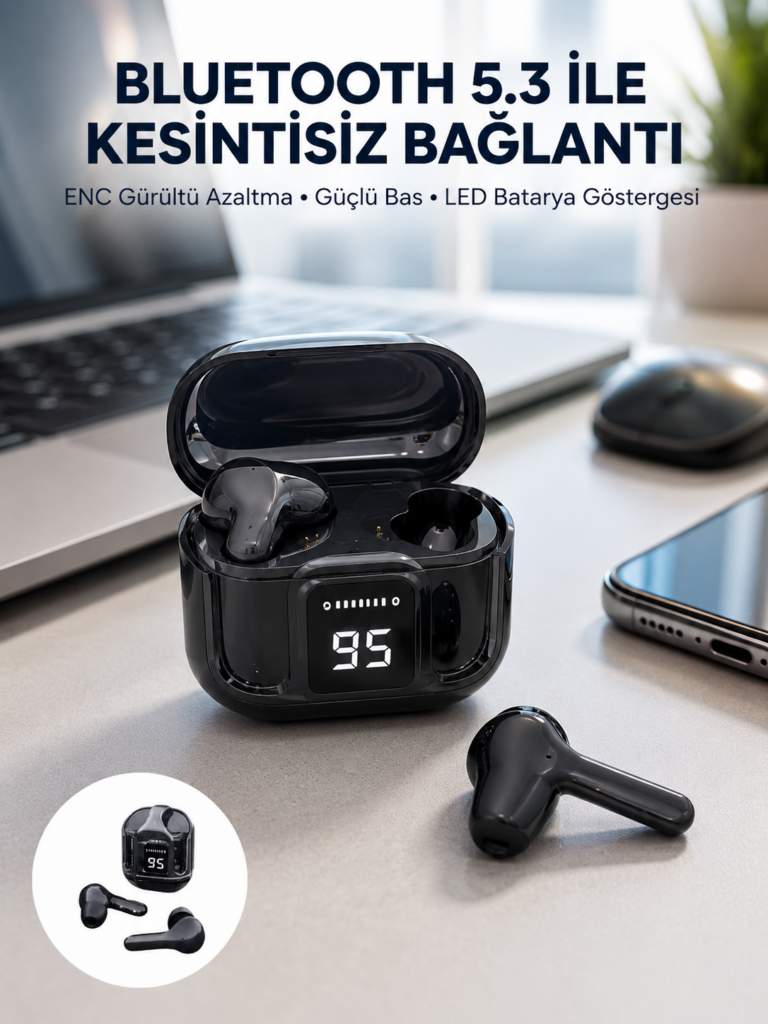 Yeni Nesil Ultrapods Pro Bluetooth Kulaklık Extra Bass Yüksek Mikrofon Kalitesi