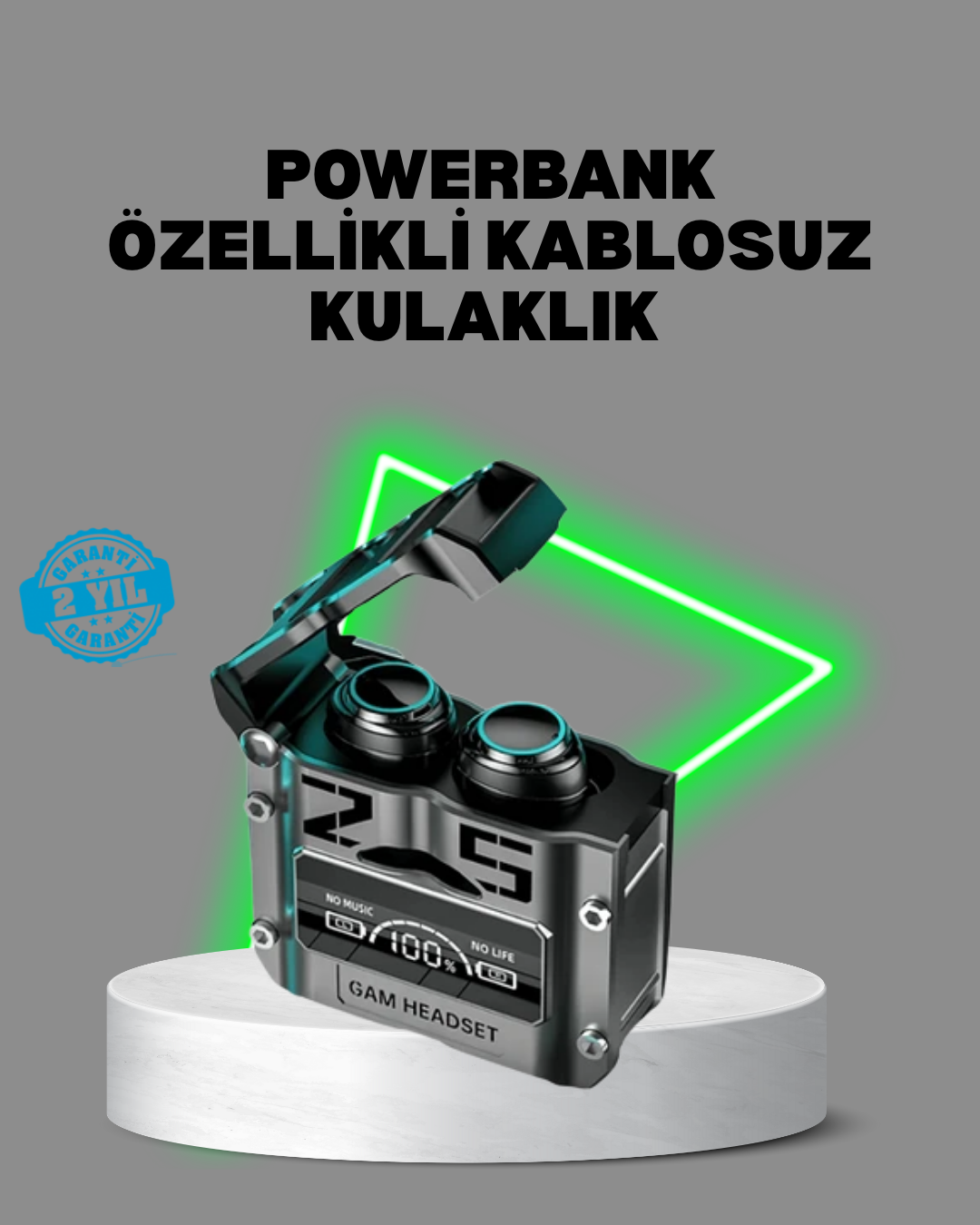 Bluetooth Kulaklık Kablosuz ANC Gürültü Önleyici Stereo Ses