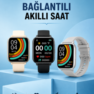 Titreşimli, Sağlık Takipli, Yeni Nesil Akıllı Saat  400mAh Batarya Kapasiteli