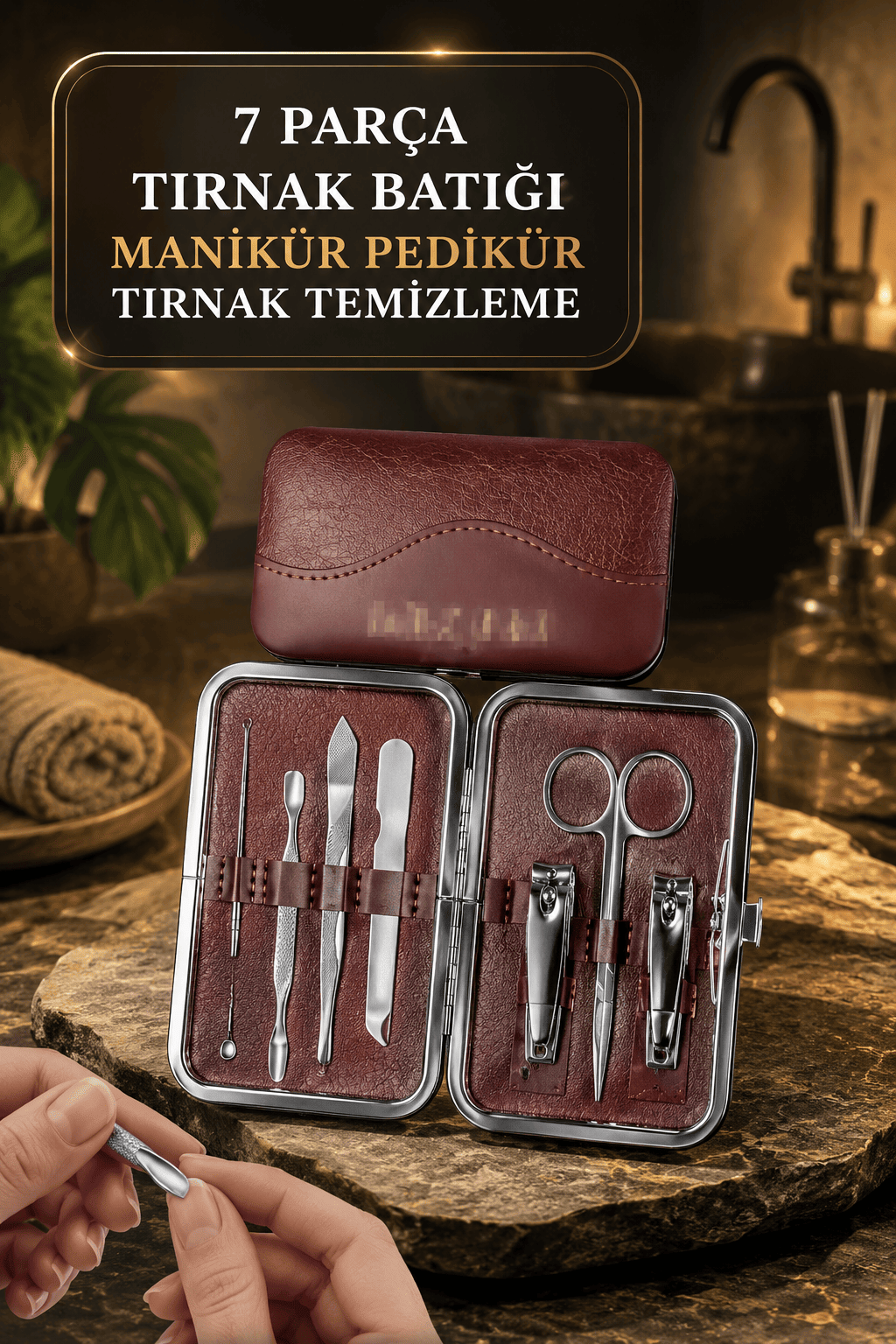 Tırnak Batığı Temizliği ve Günlük Bakım İçin 7 Parça Profesyonel Set