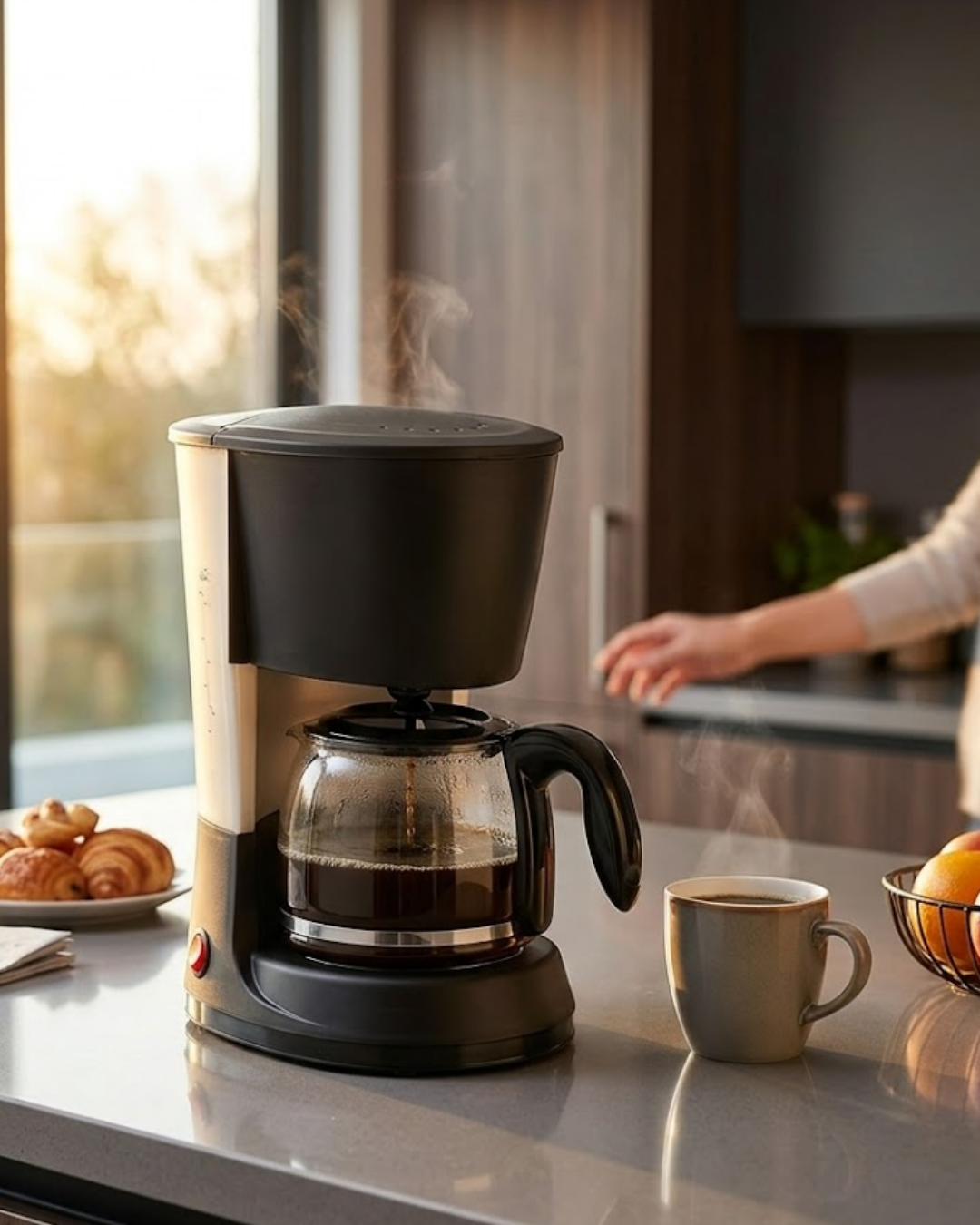 12 Fincan Filtre Kahve Makinesi 1.2 Litre Damlatmaz Sistem Kahve Makinesi