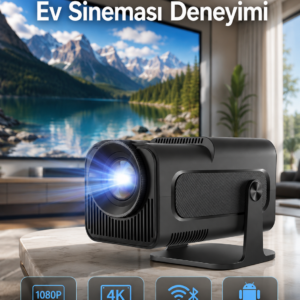 4K Android Smart Wi-fi Çift Kollu Projeksiyon Game Box Kumandalı Taşınabilir Yeni Nesil