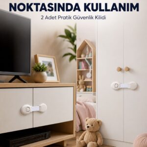 2'li Çocuk Güvenlik Kilidi Ev İçi Koruma Seti