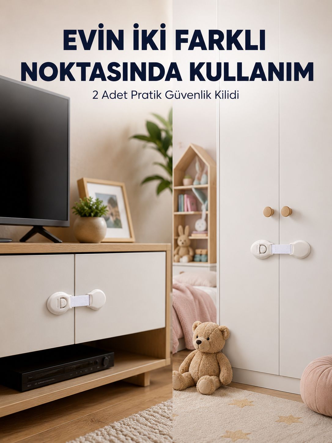 2'li Çocuk Güvenlik Kilidi Ev İçi Koruma Seti