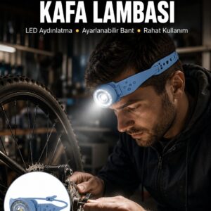 Hafif ve Taşınabilir Kamp Kafa Lambası Ayarlanabilir Işık Yeni Nesil