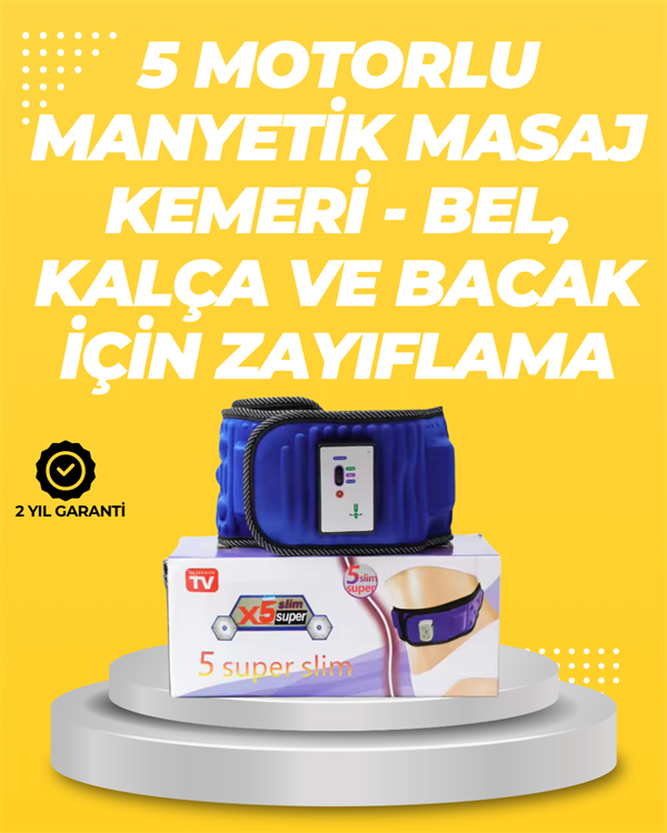 Titreşimli Masaj Kemeri 20 Mıknatıs 5 Motorlu
