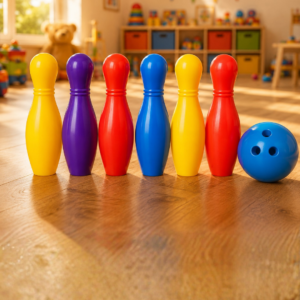 Renkli Bowling Seti Çocuk Aktivite Oyunu Motor Beceri Geliştirici