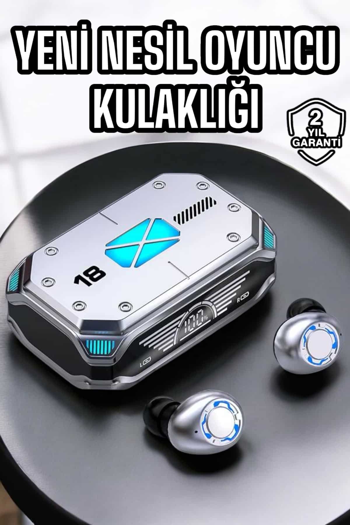 Yeni Nesil Kablosuz Oyuncu Kulaklığı Uzun Pil Ömrü Bluetooth Kulaklık
