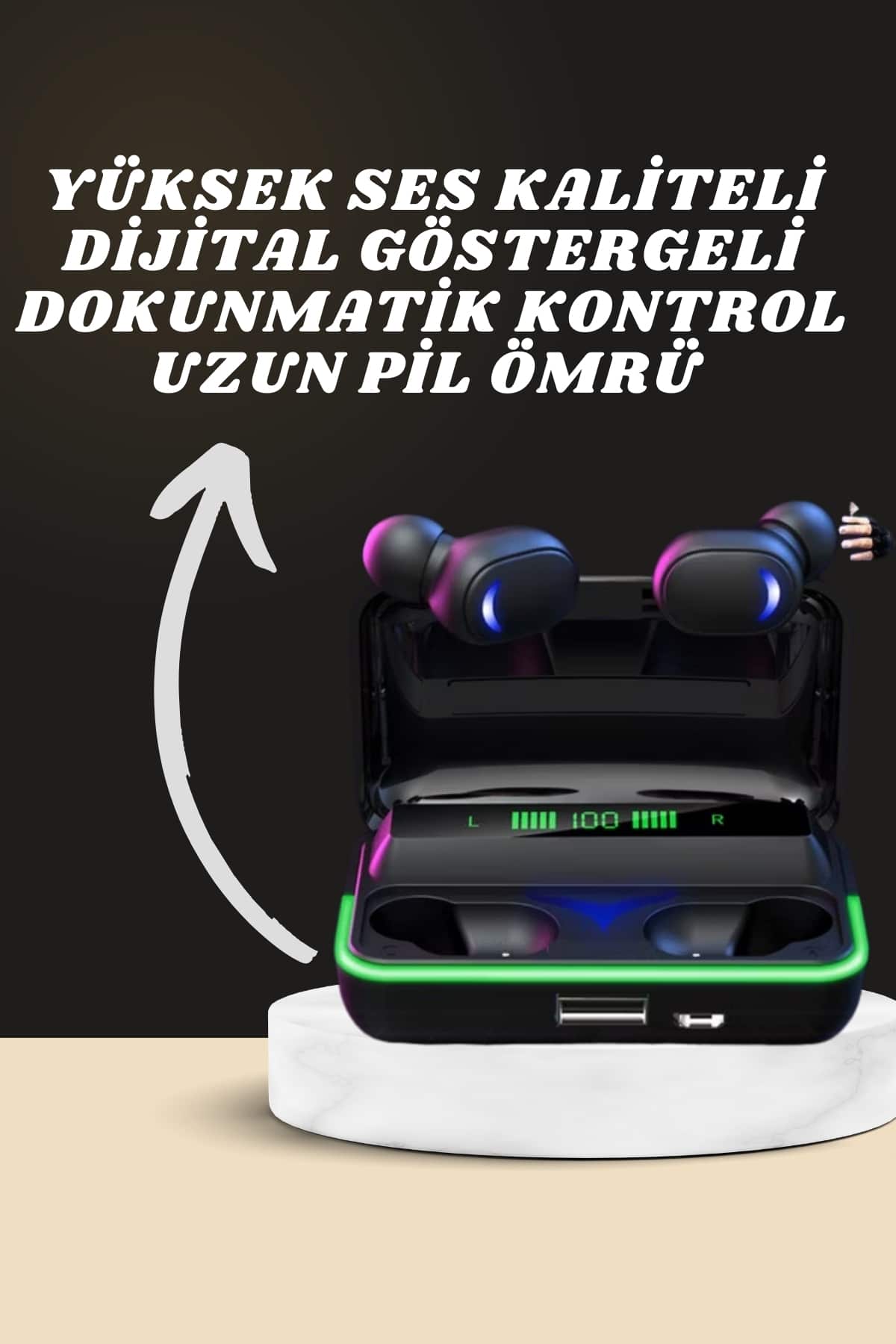 Yeni Nesil Akıllı Saat ve Bluetooth Kulaklık Kampanyası Android Ve İOS Uyumlu Uyku ve Sağlık Takibi