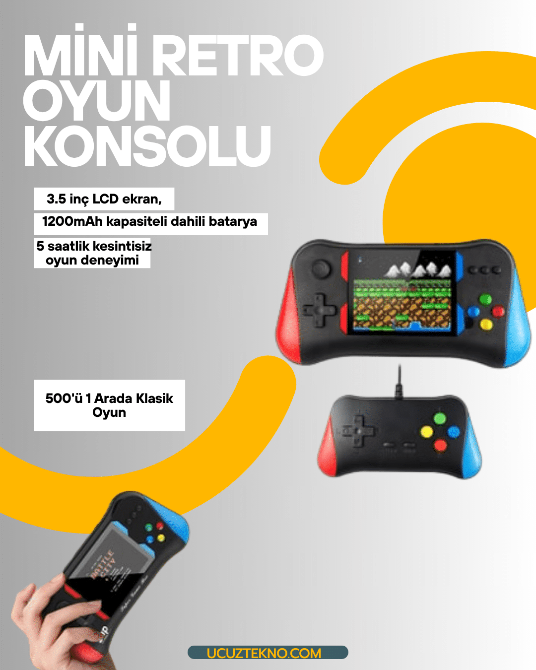 Şarjlı Taşınabilir Oyun Konsolu – X7M Retro Game Box