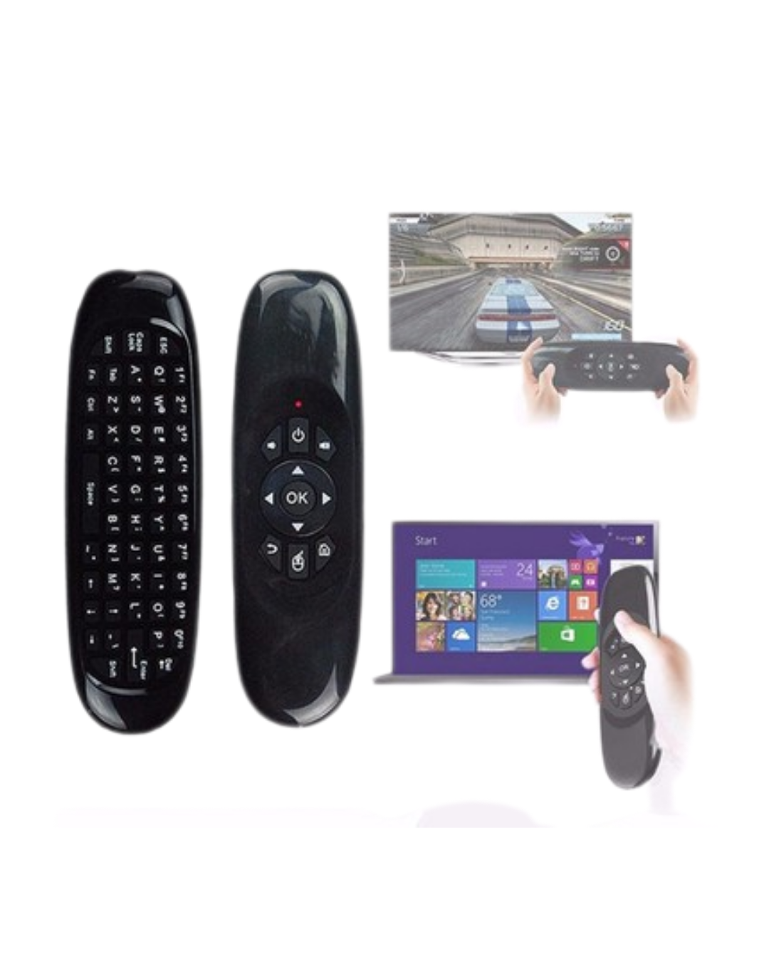 3’ü 1 Arada Kablosuz Hava Mouse Mini Klavye Kumanda Yeni Nesil