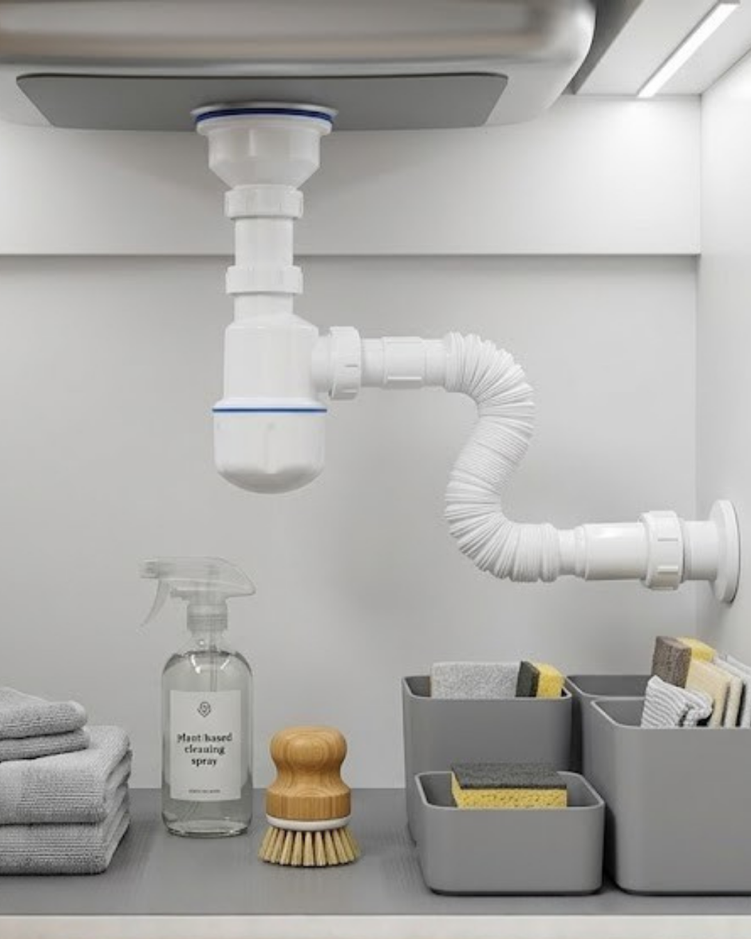 Esnek Gider Sifonu Lavabo İçin Koku Önleyici Tıkanma Karşıtı Bağlantı Seti