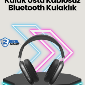 Bluetooth V5.0 Kablosuz Kulak Üstü Kulaklık | Katlanabilir, Mikro USB Girişli