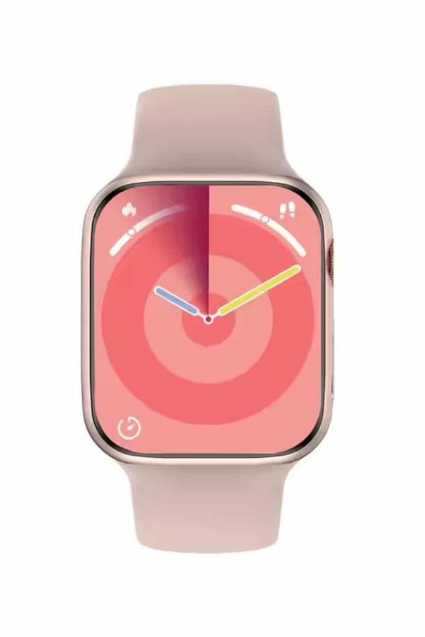 Pembe Akıllı Saat 49mm iOS & Android Uyumlu Arama Özellikli