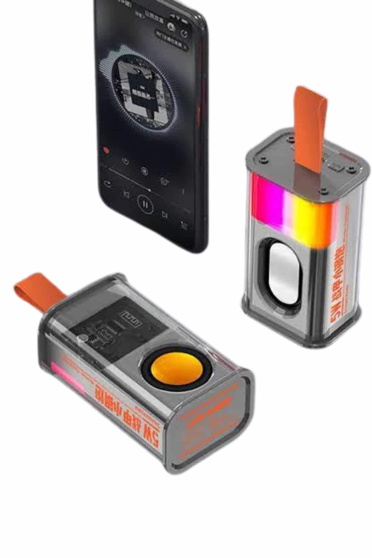 Taşınabilir Rgb Ledli Bluetooth Hoparlör Sd Kart Girişli Kablosuz
