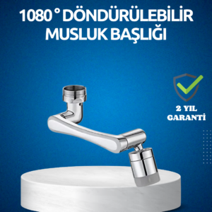 Dönen Musluk Başlığı 1080 Derece Ayarlanabilir Filtreli Sprey Uç