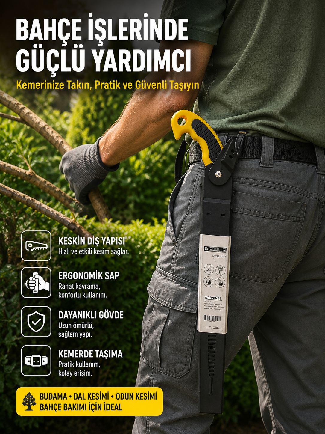 Dal Budama İçin Güçlü Kesim Sağlayan Bahçe Bıçkısı