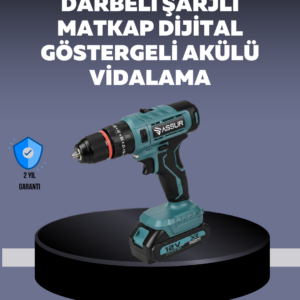 Güçlü Şarjlı Matkap Vidalama Çift Batarya