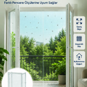 Kesilebilir Çift Kanatlı Pencere Sinekliği Dayanıklı File