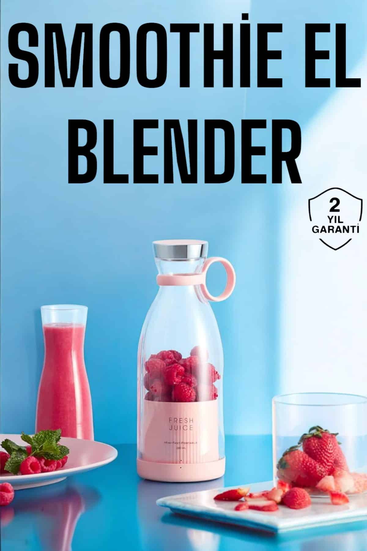 Şarjlı Taşınabilir Meyve Sıkacağı El Blender Bardak Smoothie