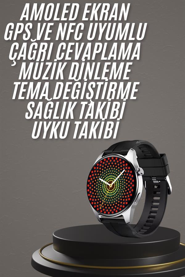 Yeni Nesil Akıllı Saat 1.5 Inç Amoled Ekran Çağrı Cevaplayabilen