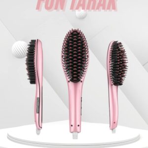 Saç Fırça Akıllı LCD Ekran Pratik Saç Düzleştirici Tarak Pratik Taşınabilir