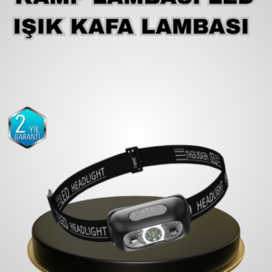 IPX5 Su Geçirmez Şarjlı LED Kafa Feneri | Hareket Sensörlü, Ayarlanabilir 60° Far