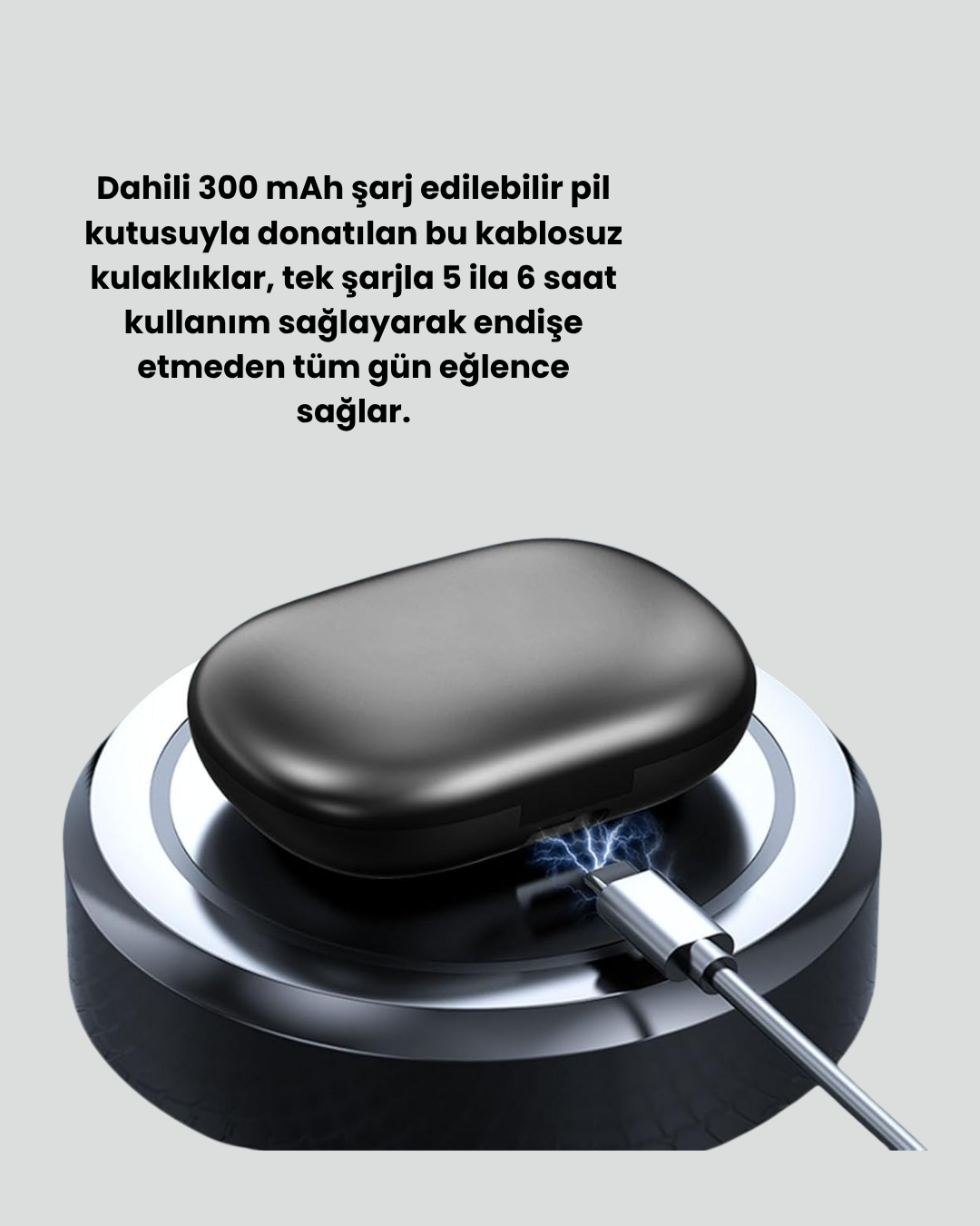 Ter ve Suya Dayanıklı, Kulak İçini Yormayan Kablosuz Spor Kulaklık