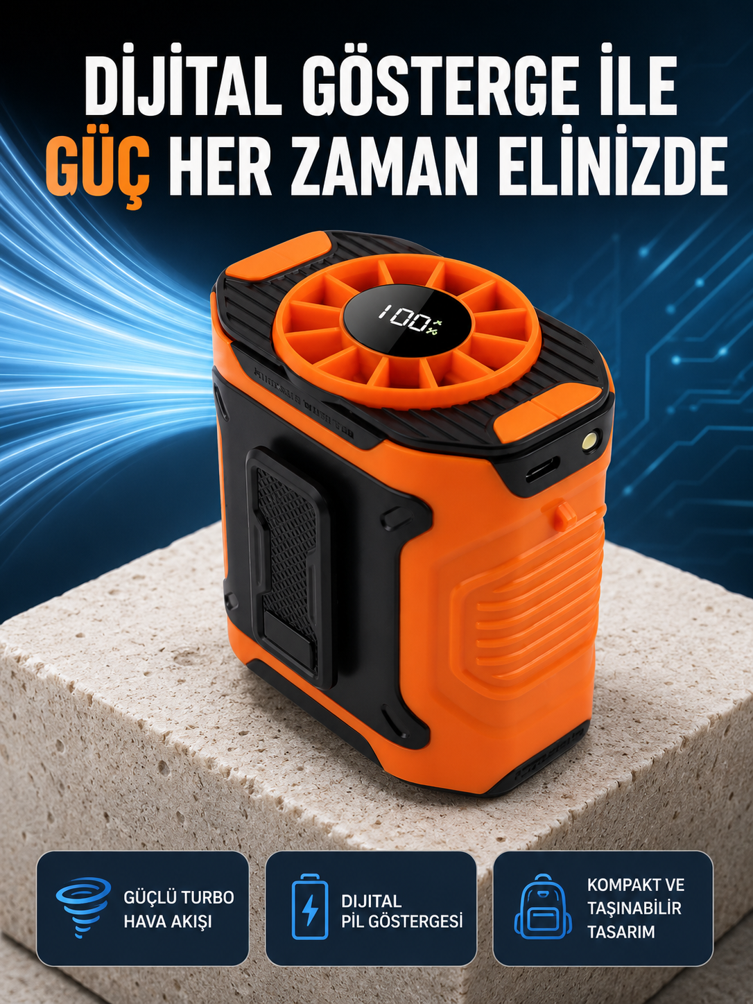Taşınabilir Çok Fonksiyonlu Soğutma Fanı