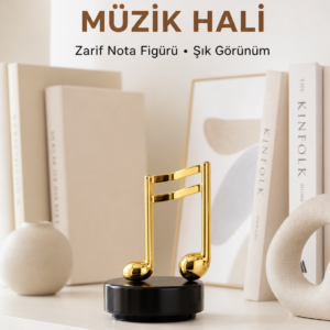 Melodious Music Altın Nota Figürlü Müzik Kutusu Yeni Nesil
