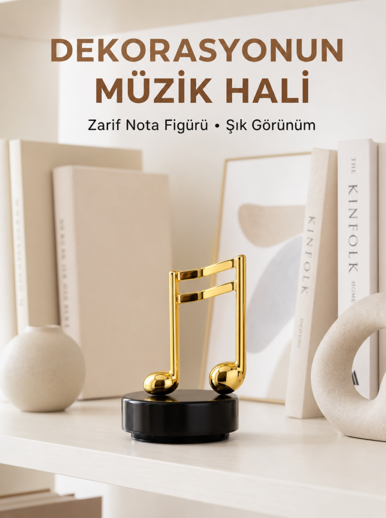 Melodious Music Altın Nota Figürlü Müzik Kutusu Yeni Nesil