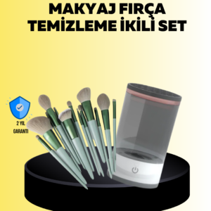 Hijyenik Makyaj İçin 13’lü Fırça Seti ve Elektrikli Temizleyici