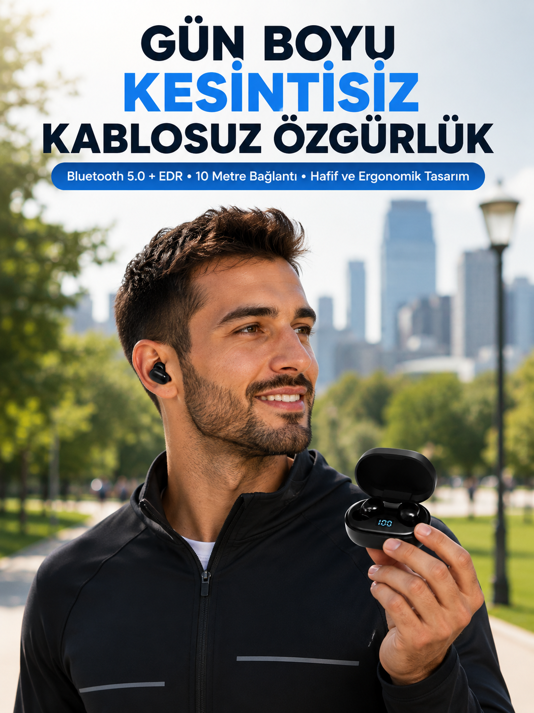 Bluetooth 5.0 Kulaklık – LED Ekranlı Şarj Kutusu Yeni Nesil
