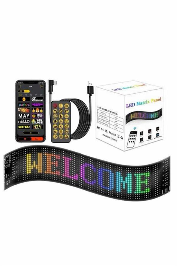 Led Ekran Matrix Panel Dijital Araba Yazısı RGB