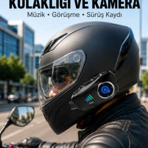Q28 Kameralı Motosiklet Kask Kulaklık Bluetooth 5.3 Su Geçirmez 1080P HD Yeni Nesil